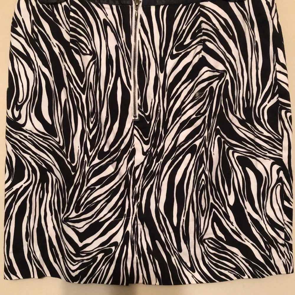 Willi Smith zebra pattern a-line skirt, Sz 8